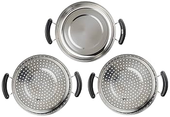 ステンレス製調理器具 直径26cm*3 Amazon | 吉冨士工芸 蒸し器 26cm ガラス蓋付 IH対応 ステンレス